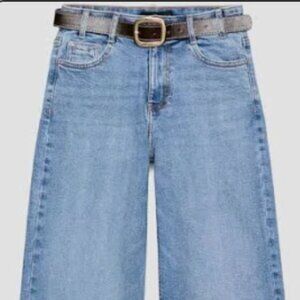 Zara Z10 Culotte High Waisted Jean in Light Blue